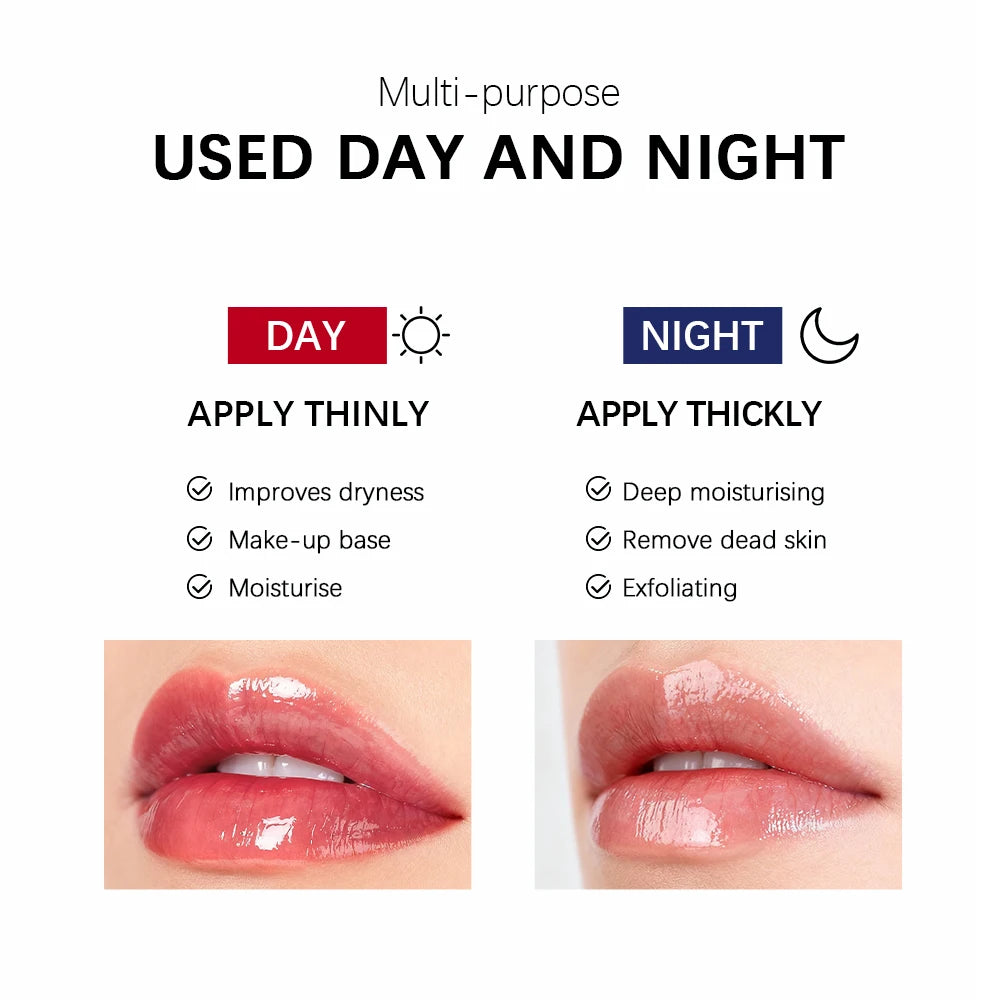 Lakerain Lip Sleeping Mask Smooth Creamy Texture Dual-Color Formula Overnight Hydration Non-Sticky Natural Protection Lip Mask