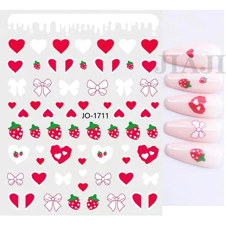 Nail Art Stickers Water Decals Eyes Stripe Nail Art Decorations for Manicure Accessories Press on Nails Foil Stickers and Decals