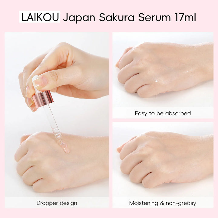 Japan Sakura Extract Serum 17ml Minimize Pores Brighten Skin Hydrating Care Radiance Booster Long Lasting Effect