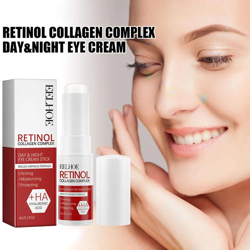 Retinol Eye Cream Stick Anti Aging Fade Dark Circles Under the Eyes Remove Eye Bags Moisturizing Firming Skin Eyes Care