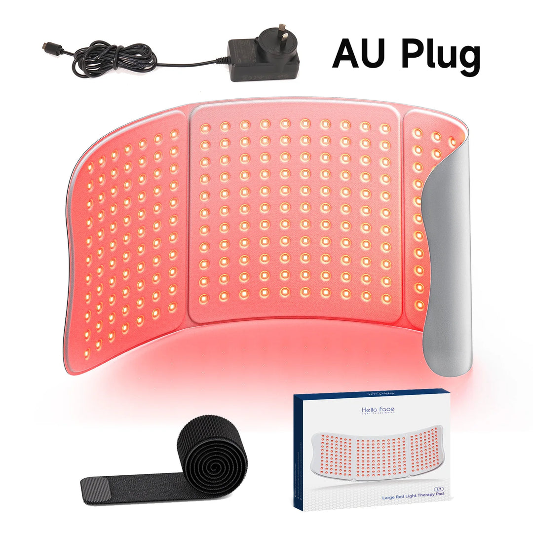 Upgraded Hello Face L7 Large Red Light Therapy Mat 792pcs LEDs 660 & 850nm Infrared Light Therapy Pad For Full Body Pain Relief