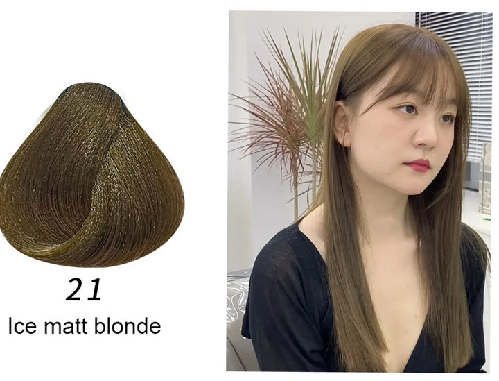 Mokeru Natural Organic Brown Hair Color Permanent Hair Coloring Shampoo Long Lasting Hair Dye Shampoo For Women Professional Dye