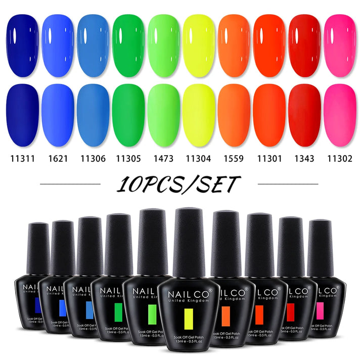 NAILCO Top Coat Base Coat Magic Remover Lacquer UV Color Gel Nail Polish Esmalte Soak Off Semi Permanente Vernis Nails Art Tips