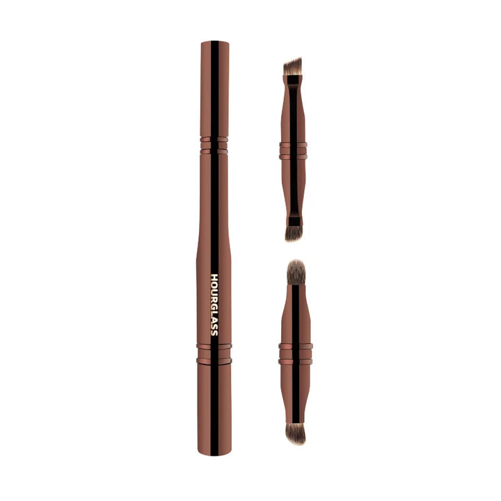 Hourglass Makeup Brush- No.25 Four-Head Multifunctional Brush Concealer Eyeshadow Eyebrow Brush Eyeliner Brush Makeup Brush