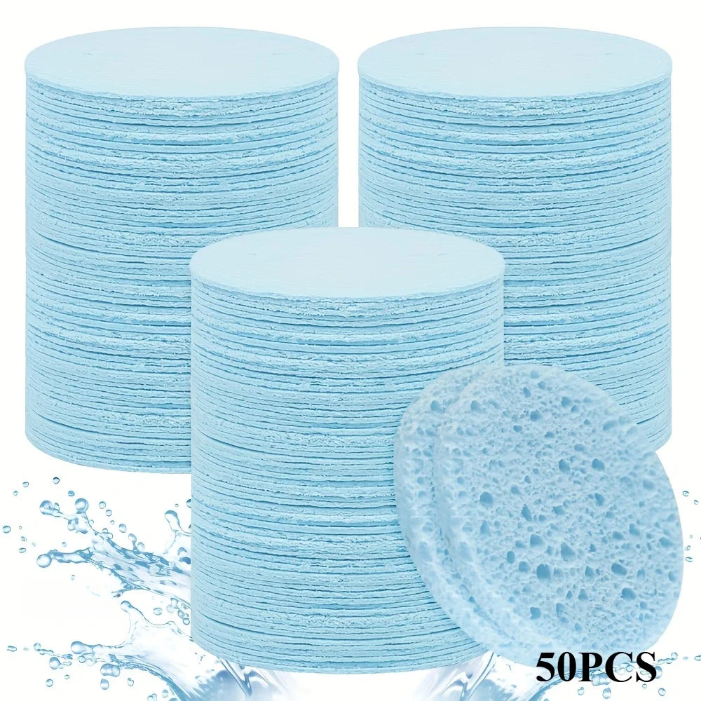 50/20/10PCS Compressed Facial Sponge Cosmetic Hydrotherapy Sponge Suitable for Daily Cleansing, Makeup Removal, and Exfoliation