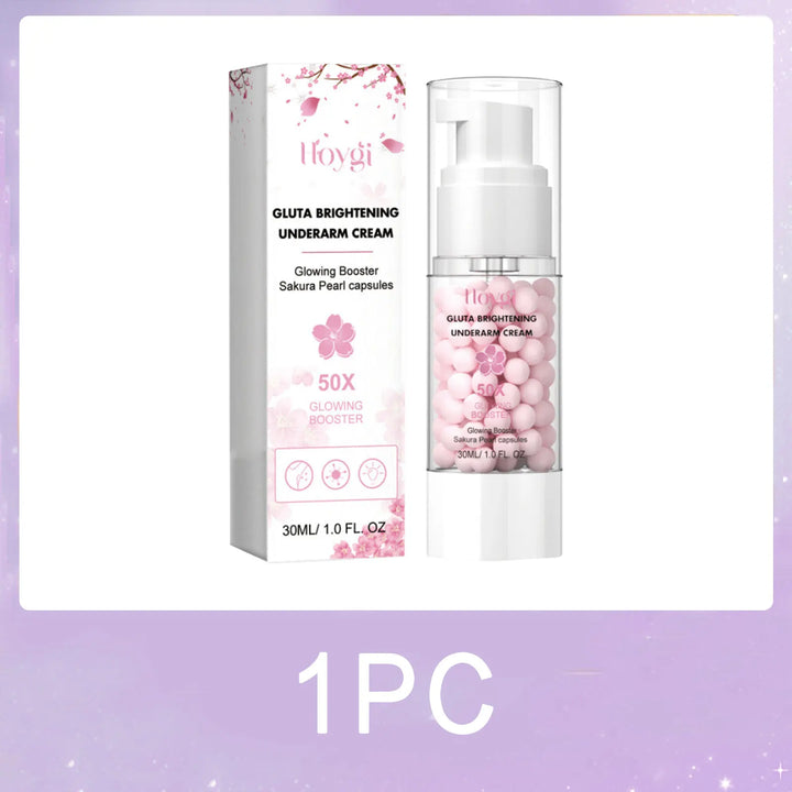 Sakura Underarm Brightening Cream Glowing Skin Dark Spot Corrector Improve Melanin Dull Lightening Hydrate Body Bleaching Cream