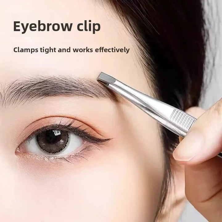 1PC Precision Eyebrow Tweezers- Professional Stainless Steel Tool for Eyebrow Shaping & Facial Hair Removal - Unisex Beauty Tool