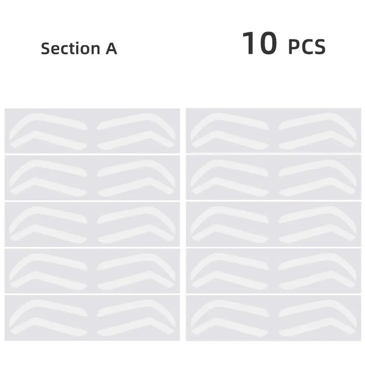 10Pcs Disposable Eyebrow Stencil Sticker Grooming Brow Shaper Template Eyebrow Tattoo Tint Airbrush Auxiliary Make Up Tool