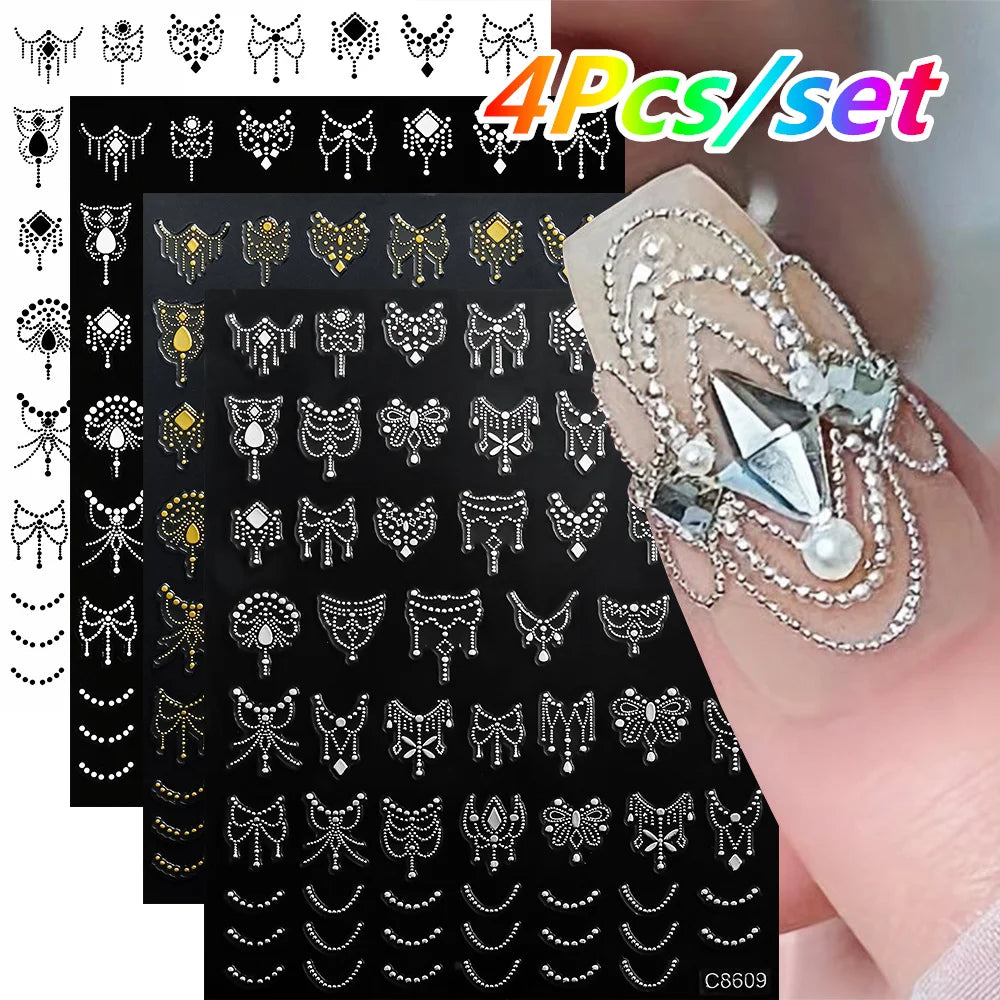 4/6Sheet/Kit Holographic Rainbow Love Heart Nail Sticker 3D Laser Heart Nail Decal Self-Adhesive Love Heart Manicure Slider &*&