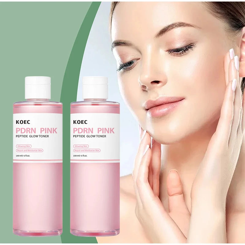 Pink Peptide Glow Toner Moisturizing Rose Facial Essence Water Glowing Skin Repalr Molsturize Skin 180ml/6 Floz Korean Skin Care