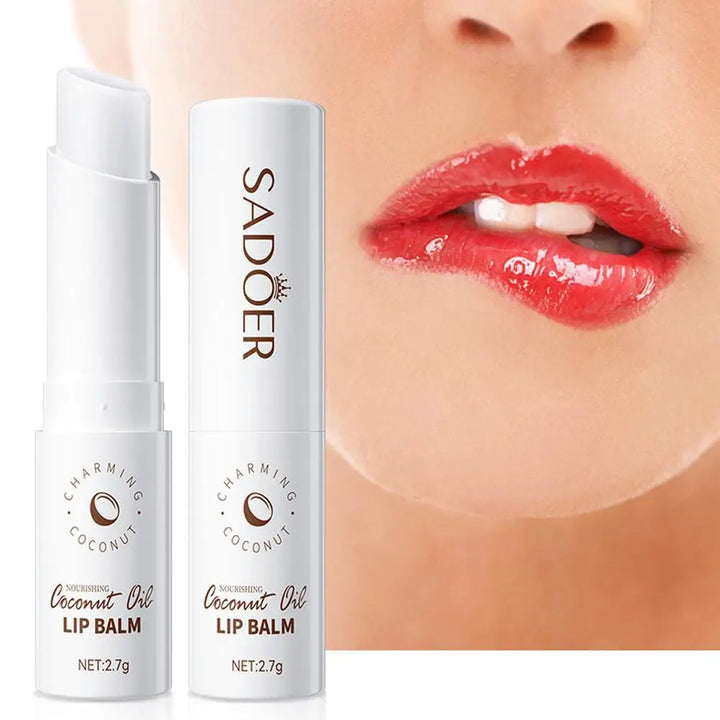  SADOER 5PCS Nourishing Hydrating And Moisturizing Preventing Cracking Daily Care Lip Balm Coconut Lip Balm Care Cosmetics