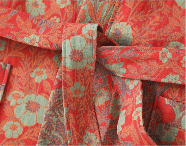 Cotton Printed Women's Bathrobe for Spring and Autumn Pajamas Home Clothing Multi Colors Quick Drying Bathrobes Female