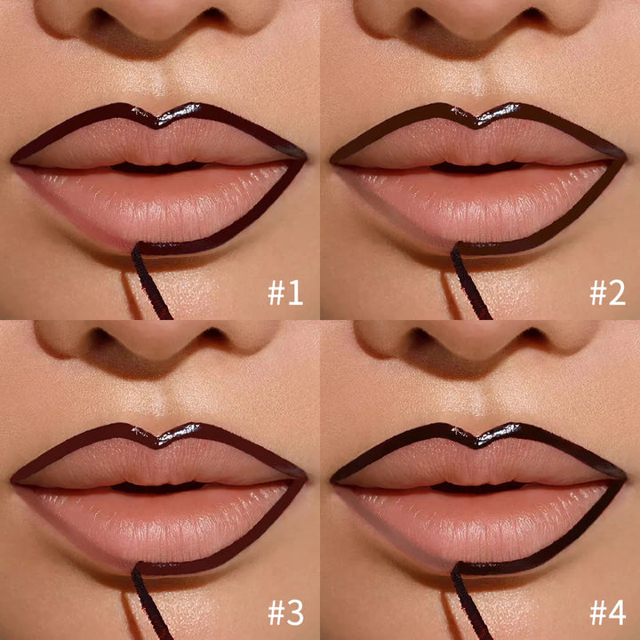 Waterproof Lip Liner Peel Off Tattoo Lipgloss Waterproof Long Lasting Matte Lip Tint Brown Contour Tear-off Lips Stain Cosmetic