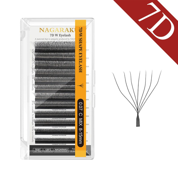 NAGARAKU Automatic Flowering 3D 4D 5D 6D 7D 8D W Shape All Size Premade Fans Eyelash Extensions Natural Soft Individual Lashes