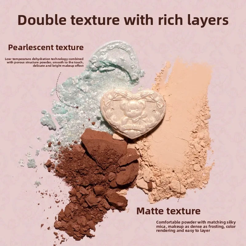 Flower Knows SWEETIE BEAR Highly Pigmented Eye Makeup Palette Eye Shadows Long Lasting Matte Shimmer Finish Cosmetics Gift Kit