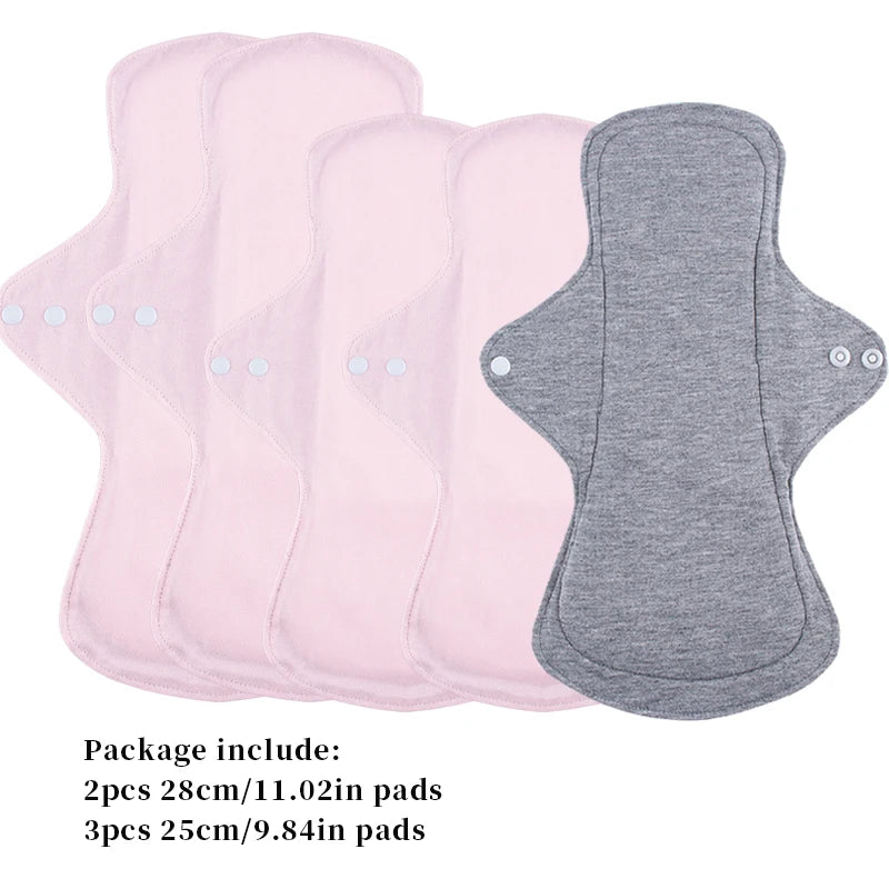 5PCS Breathable Cotton Sanitary Pads Daily Underwear Panty Liners Washable Reusable Comfortable Maternity Pads for Women