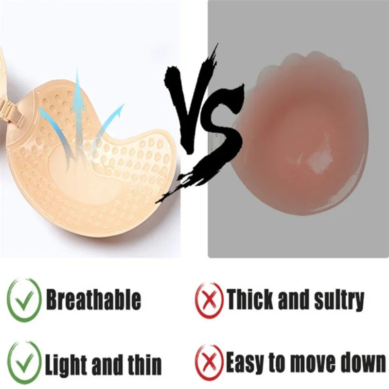 Large Size Reusable Nipple Cover Sticker Patch A-D Cup Push Up Bra Adhesive Pasty Strapless Bras Wedding Lingerie Silicone Pads