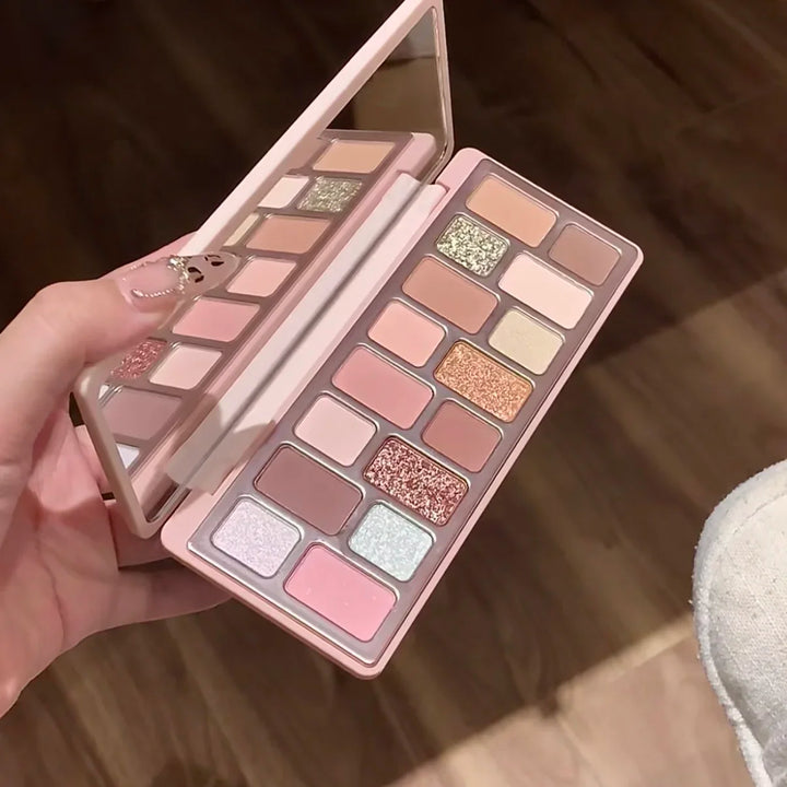 Qianyan Cheeryep 16 Color Eyeshadow Palette Glitter Chamelon Matte Pearlescent Flash Plate Cowherd Sequins