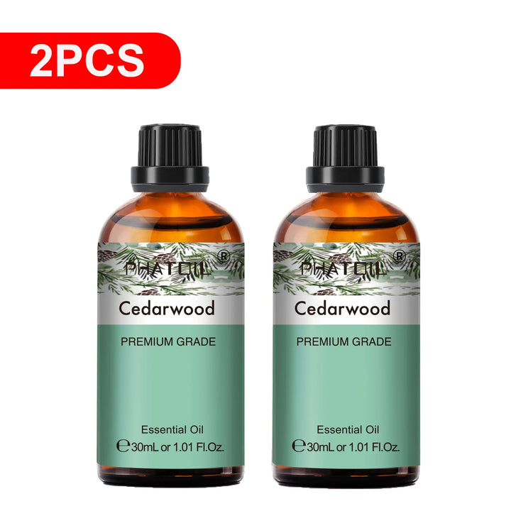 PHATOIL 2PCS Natural Essential Oils Set 30ml Bergamot Lemon Ylang Ylang Lavender Jasmine Vanilla Eucalyptus Aroma Essential Oils