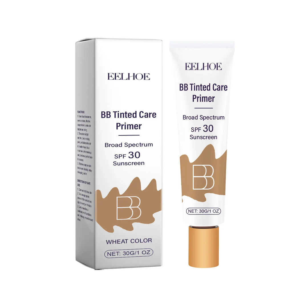 EELHOE BB Cream Foundation Face Primer Concealer For Acne Pores Blemishes Coverage Moisturizing Sun block Brightening Skin Tone