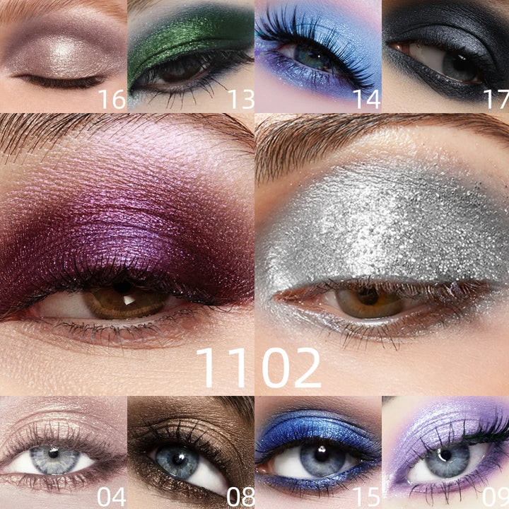 19 color 1PC glitter eyeshadow stick waterproof metallic high pigment eye shadow Korean makeup face highlight cosmetics gifts