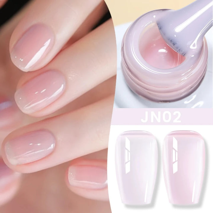 BORN PRETTY 10ml Translucent Jelly Nude Gel Nail Polish Colorful  Varnish Semi Permanent UV LED Nail Art  Manicure Gel