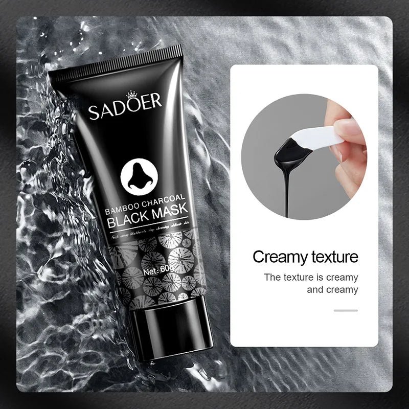Blackhead Remover Mask Bamboo Charcoal Shrink Pores Acne Black Head Removal Cream Nose Cleansing Black Peel Off Masks Skin Care