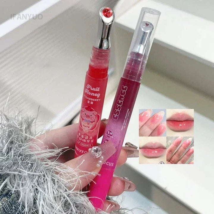 Berry Red Lip Oil Hydrating Mirror Lip Gloss Tinted Plumper Moisturizing Lip Care Treatment Makeup Clear Colored Lipstick Balm