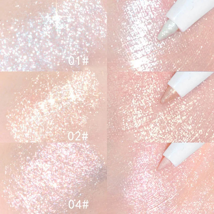 Diamond White Eyelid Highlighter Pen for Brightening Eye Glitter Golden Eyeliner Eyeshadow Stick for Stunning Makeup Results