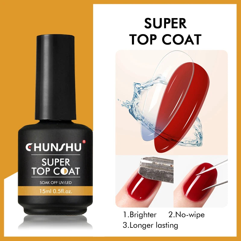 CHUNSHU 6 IN 1 Extension UV Gel Polish In A bottle Builder Nail Gel Rubber Base Coat Semi Permanent Nails Art Self-leveling 15ML