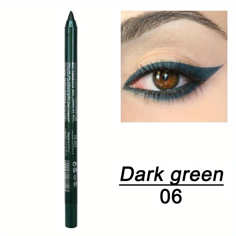 Smudge-Proof High-Shine Waterproof Eyeliner Pencil - Long-Lasting, Ethically Made, Black & Multicolor Options