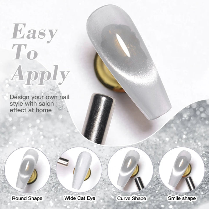 7ml Cat Magnetic Gel Nail Polish Pink Silver Semi Permanent Glitter Magnetic Gel UV/LED Needed Soak Off Painting Vanrish Design