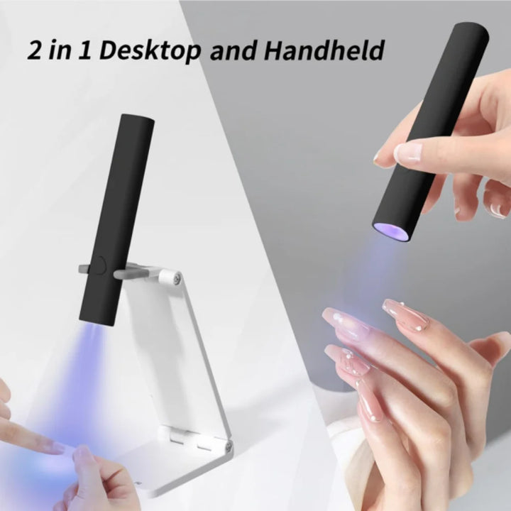 Rechargeable UV LED Nail Lamp for Gel Nails Nail Lamp Handheld with Stand Portable Mini Nail Dryer Gel Nails Light for Fast Dryi