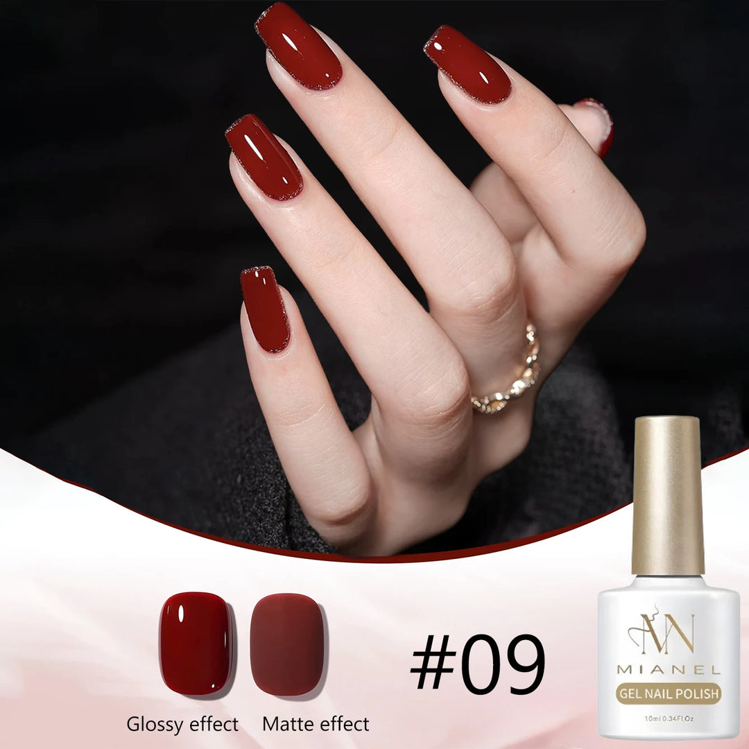 12ML 1-21PCS Autumn Nails Red through half the Sky Cat Eye Nail Glue Halloween New Whitening Glass Bead Cat Eye Nail Polish