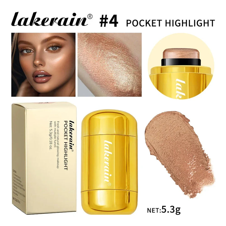 Pearl Peach Cheek Highlight Blush Stick Bronzers Contouring Shimmer Rouge Cream Glowing Brightening Skin Tone Cosmetics Tubes