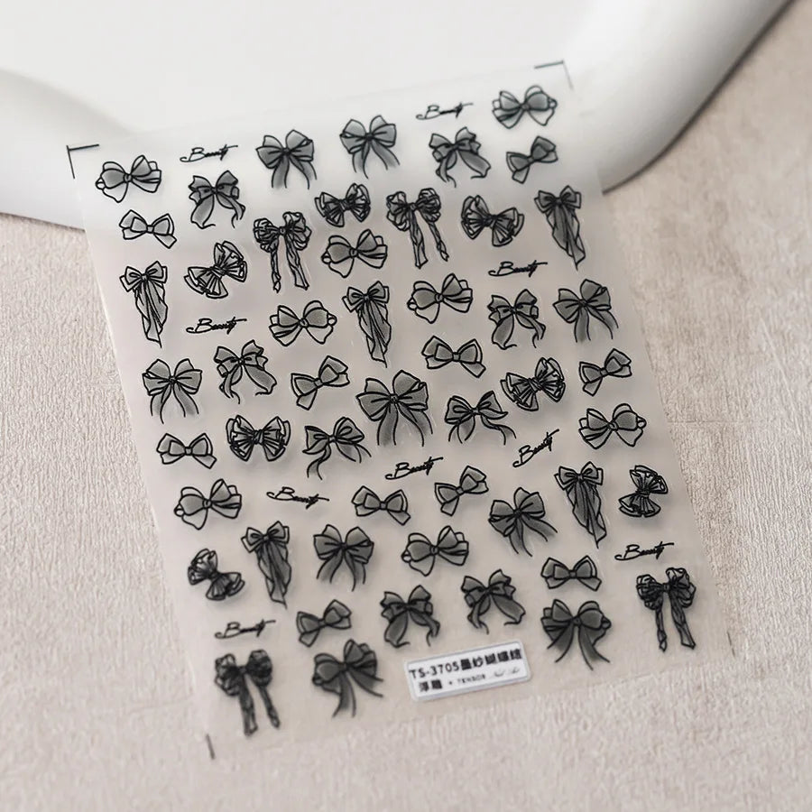 5D Butterfly Nail Stickers Sparkling Jelly Butterfly Nail Art Sticker Decorations Decals DIY Self Adhesive Slider Manicure Parts
