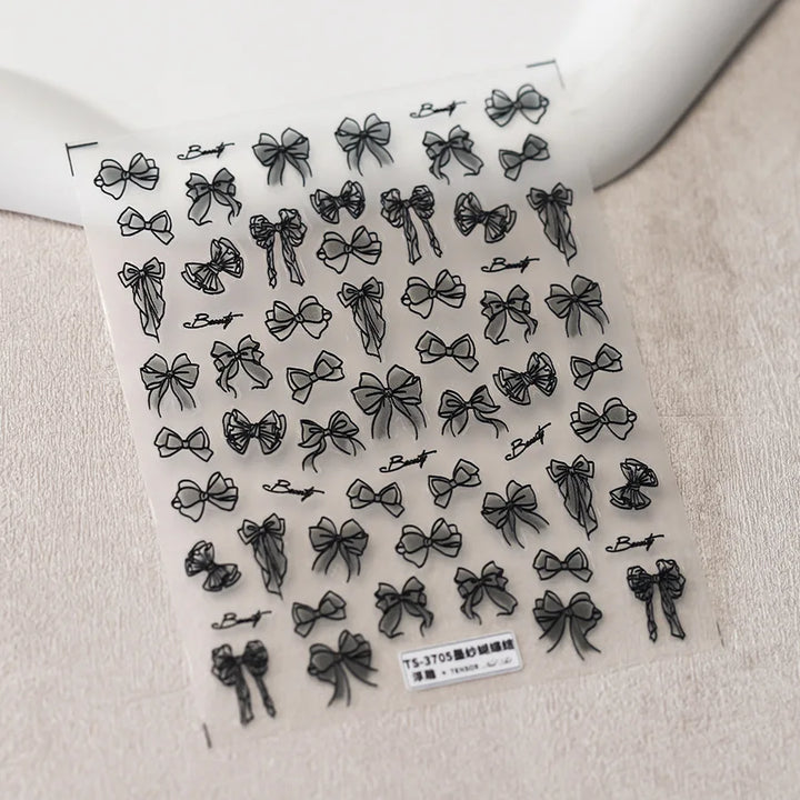 5D Butterfly Nail Stickers Sparkling Jelly Butterfly Nail Art Sticker Decorations Decals DIY Self Adhesive Slider Manicure Parts