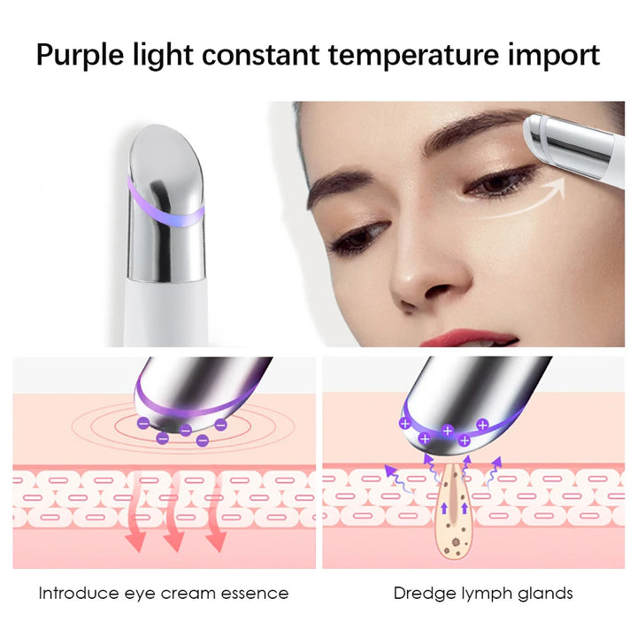 IPL Eye Beauty Device Eye Massager for Dry Eyes Reduce Dark Circles and Puffiness Hot Compress Eye Lift Wand Vibration Red Light