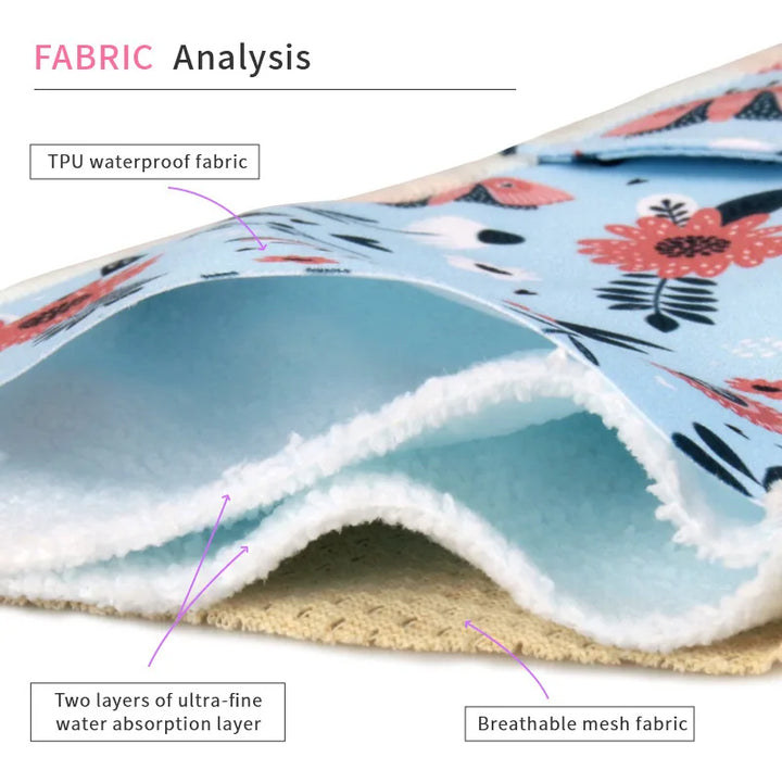 2Pcs Washable Menstrual Pad Panty Liner Reusable Cloth Sanitary pad Hygienic and Soft Cotton Mesh Menstrual Accessories
