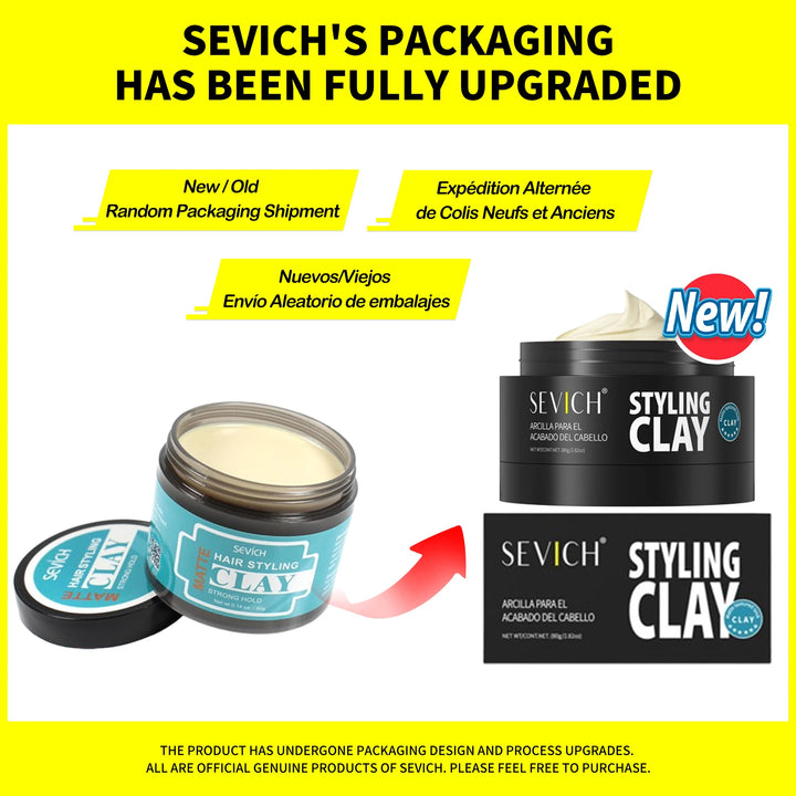 Sevich Matte Strong Hold Hair Styling Clay Gel for Men Hairstyles Wax Matte Finished Molding Cream Natural Styling Hair Clay