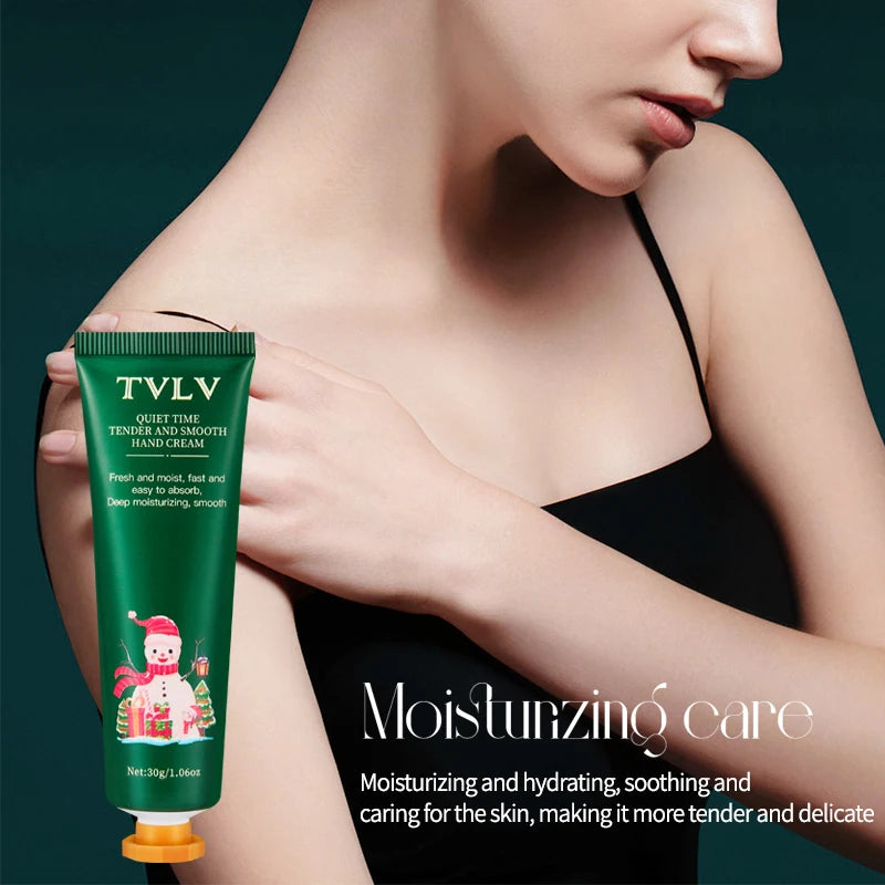 Christmas Moisturizing Skincare Set - Hydrating Hand Cream & Nourishing Lip Balm, Ideal Holiday Gift for Women with Dry Skin