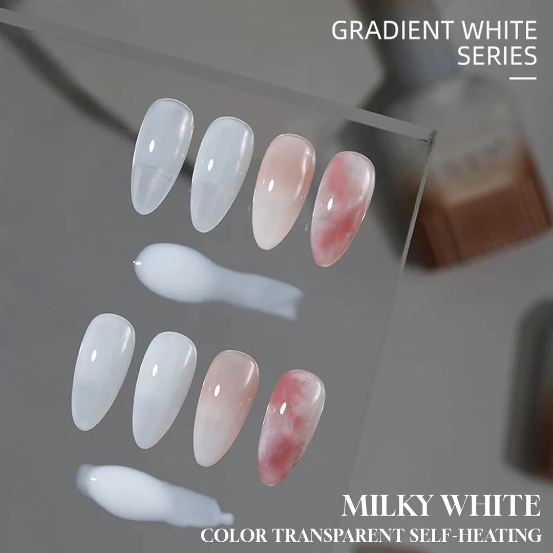 10ml 1-8pcs Milky White Quick Extension Gel Nail Polish Nude Construct Hard Semi Permanent Acrylic Extension Nail Art Varnish