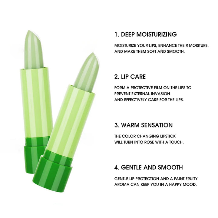 Warm Change Lip Balm Moisturizing Lipstick easy to color and not stick to the cup