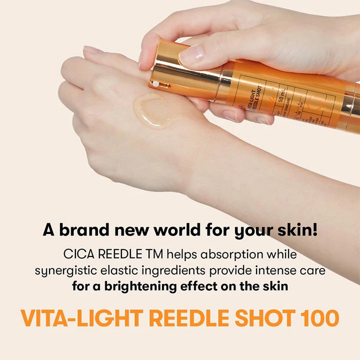 Vita-Light Reedle Serum With Vitamin C Capsules & Vitamin E Korean Skin Booster Enhances Skin Texture Intense Overnight Glowing