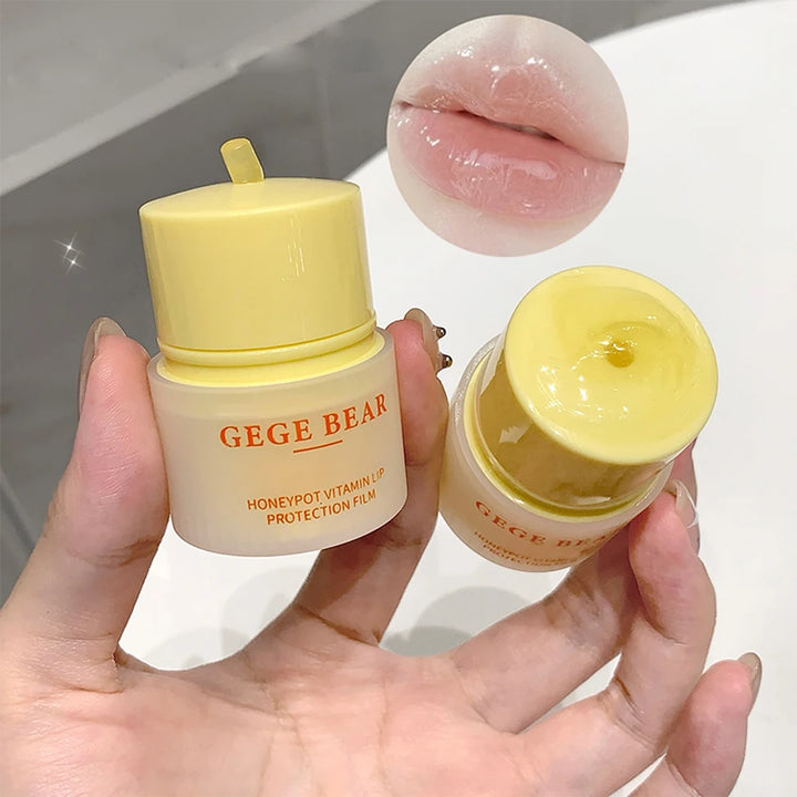Gege Bear Small Honey Pot Vitamin Lip Mask Autumn and Winter Moisturizing Anti-drying Lip Balm