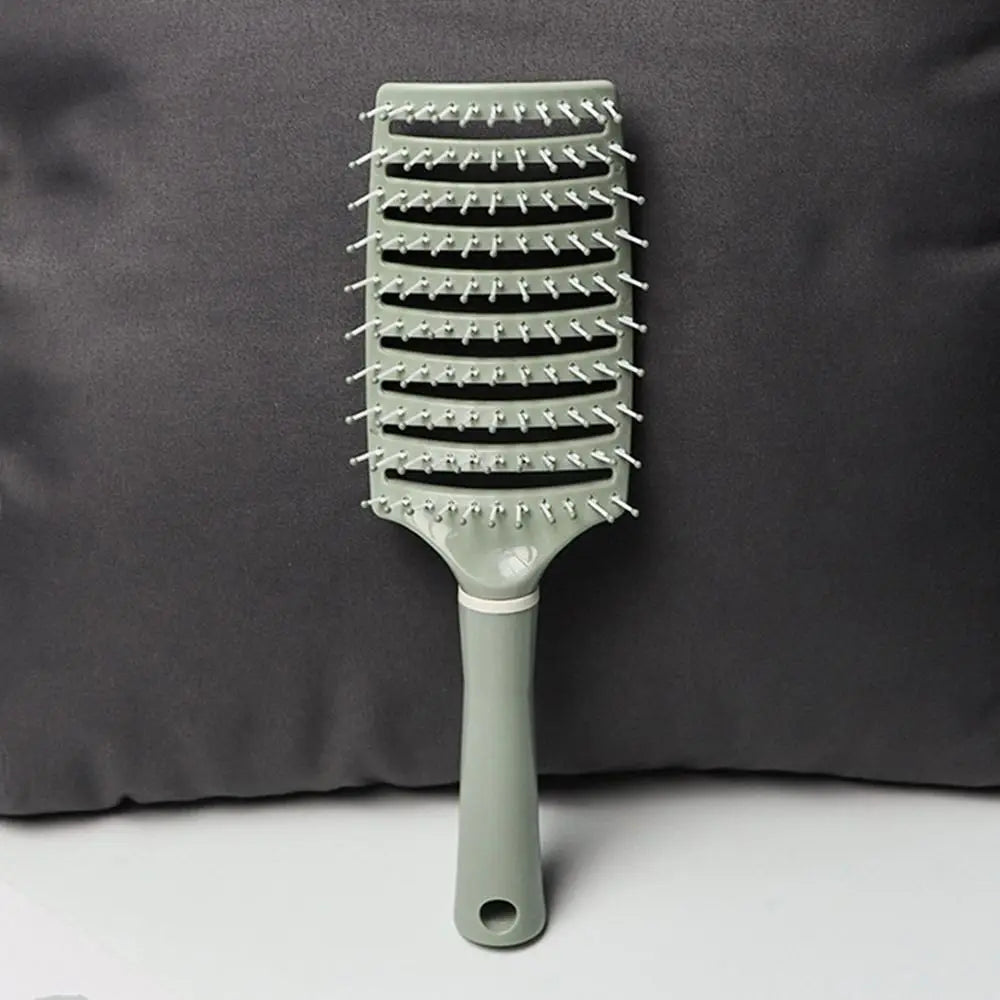 Fashion Vented Curved Hair Brushes Faster Blow Drying Large Curved Cushion Brush Wet & Dry Detangling Curling Comb for Women