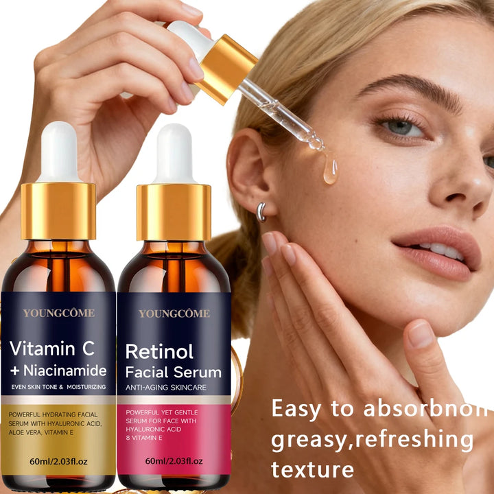 YOUNGCOME Retinol Anti-Wrinkles Serum Pore Shrinking Hydrating Moisturizing Essence Pigment Spots Remove Skincare For All Skin