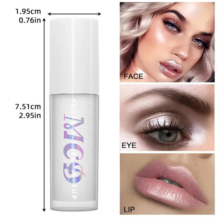 7-Color Diamond Liquid Highlighter Spray Waterproof High Gloss Glitter Body Bronzer Face Contour Makeup for Women Cosmetics