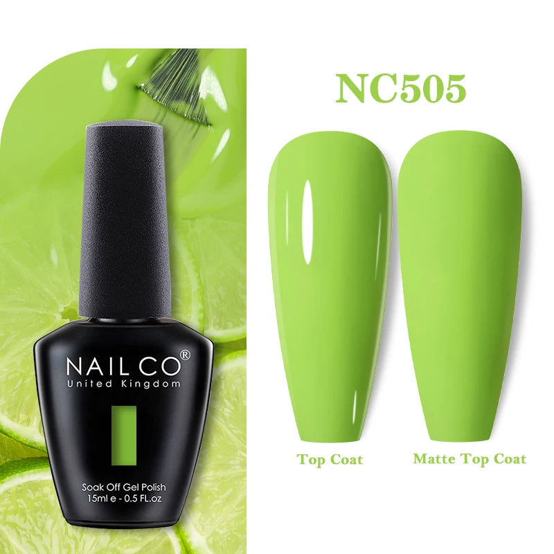 NAILCO 131Colors Vernis Semi Permanent UV Varnish Gel Nail Polish Nails Art Gel Manicure TOP BASE Varnish Hybrid