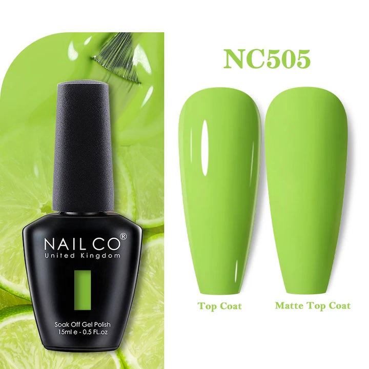 NAILCO 131Colors Vernis Semi Permanent UV Varnish Gel Nail Polish Nails Art Gel Manicure TOP BASE Varnish Hybrid